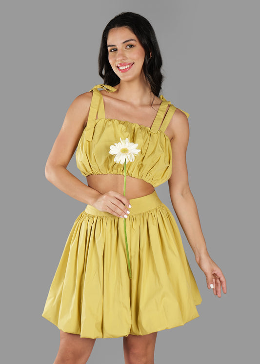 The Vogue Balloon Coord Set - Pastel Yellow