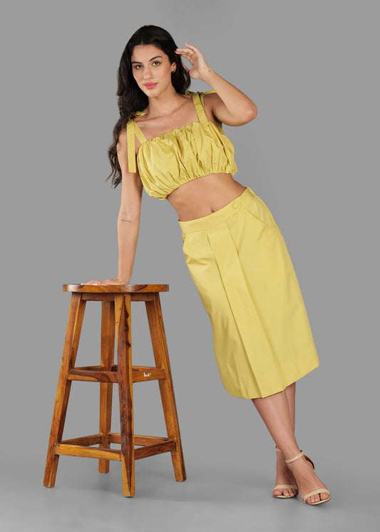 The Serene Coord Set - Pastel Yellow