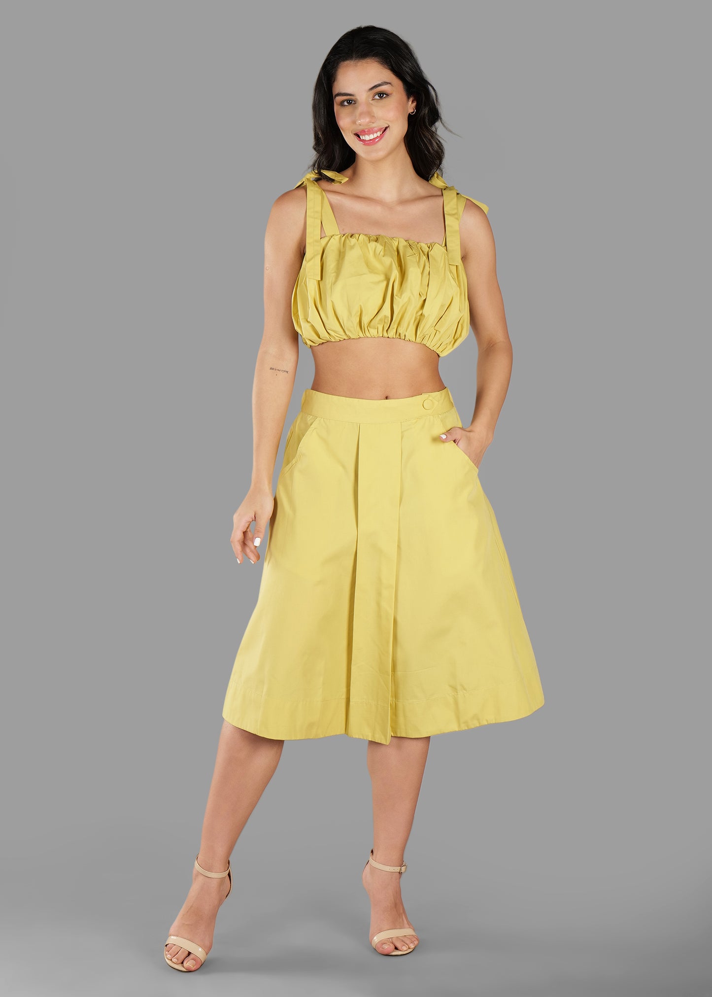 The Serene Coord Set - Pastel Yellow