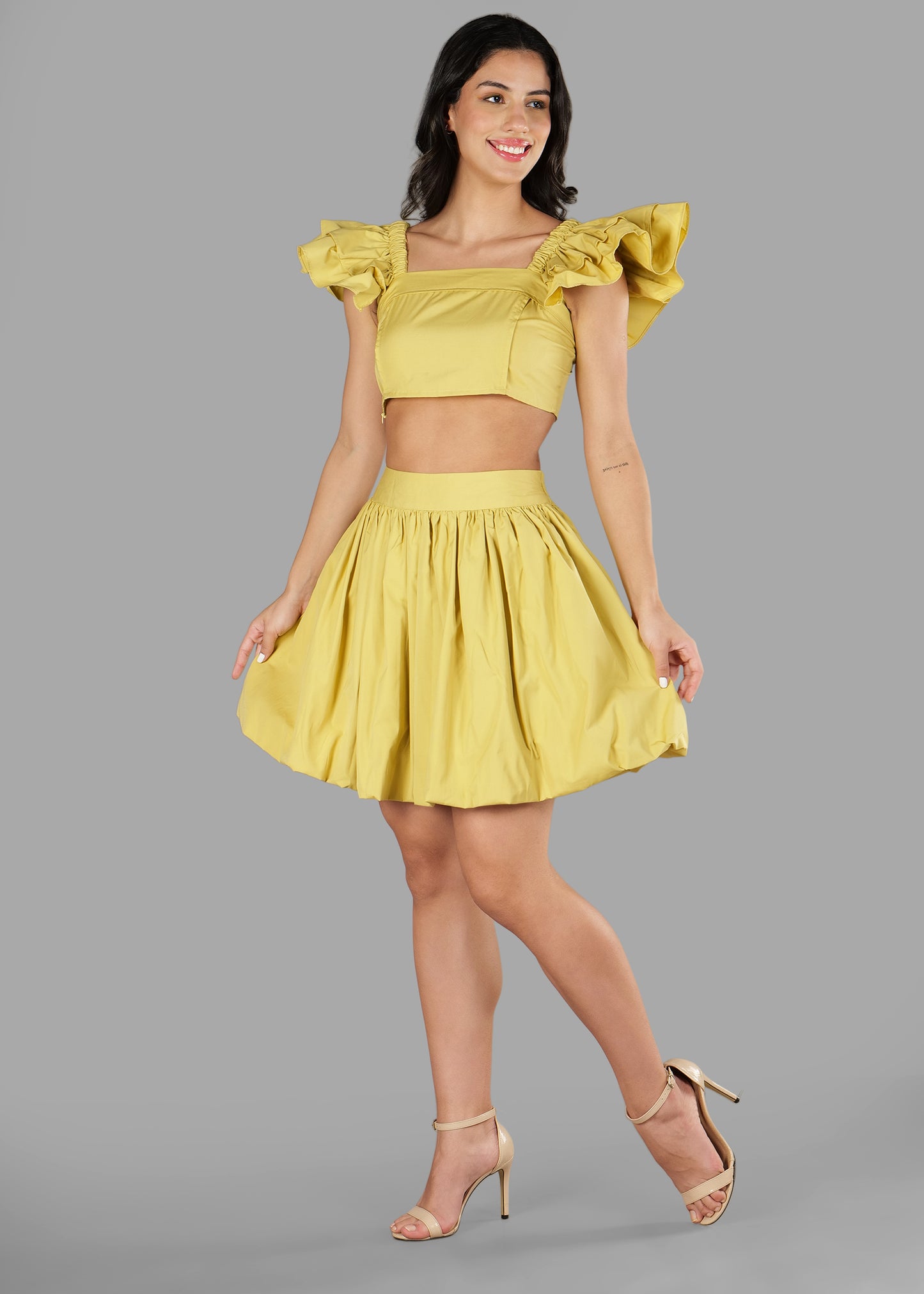 The Rhythm Coord Set - Pastel Yellow