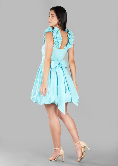 The Whisper Balloon Dress - Light Azure