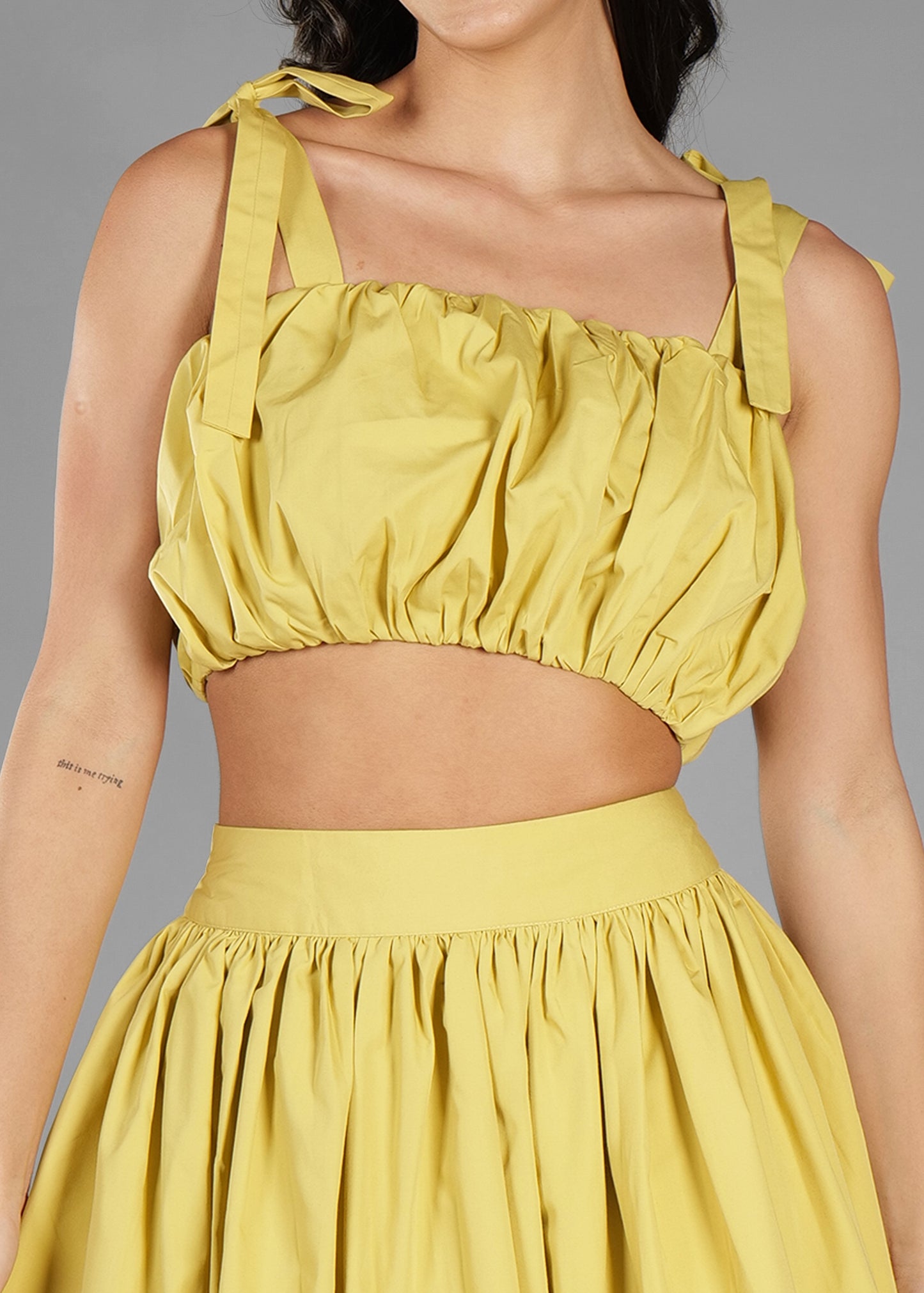 The Vogue Balloon Coord Set - Pastel Yellow
