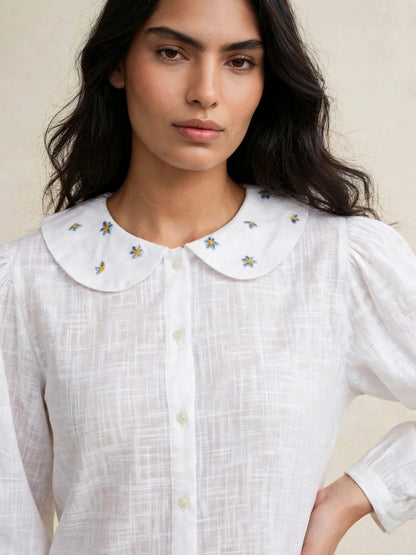 Threaded Grace Coord Set | White