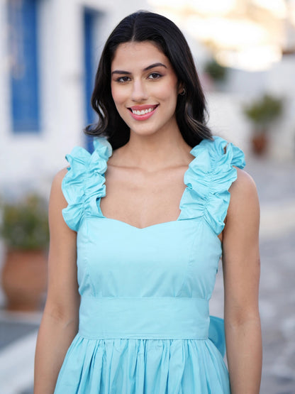 The Whisper Balloon Dress - Light Azure