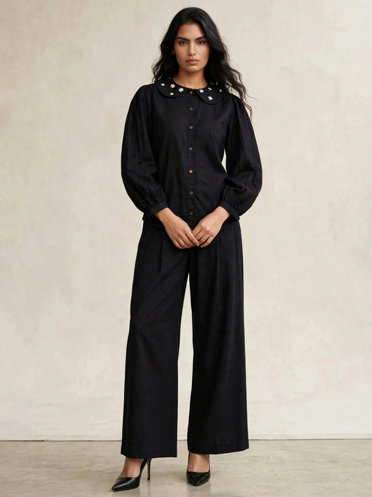 Threaded Grace Coord Set | Black