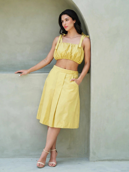 The Serene Coord Set - Pastel Yellow