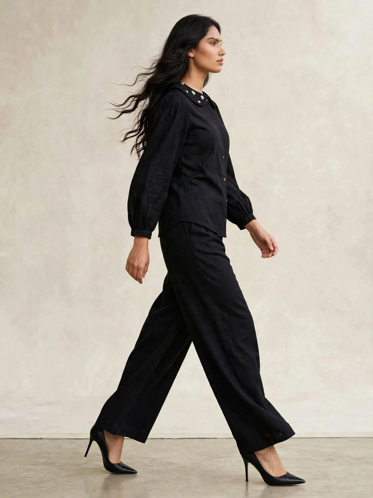 Threaded Grace Coord Set | Black