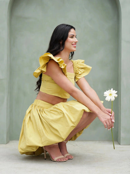The Rhythm Coord Set - Pastel Yellow