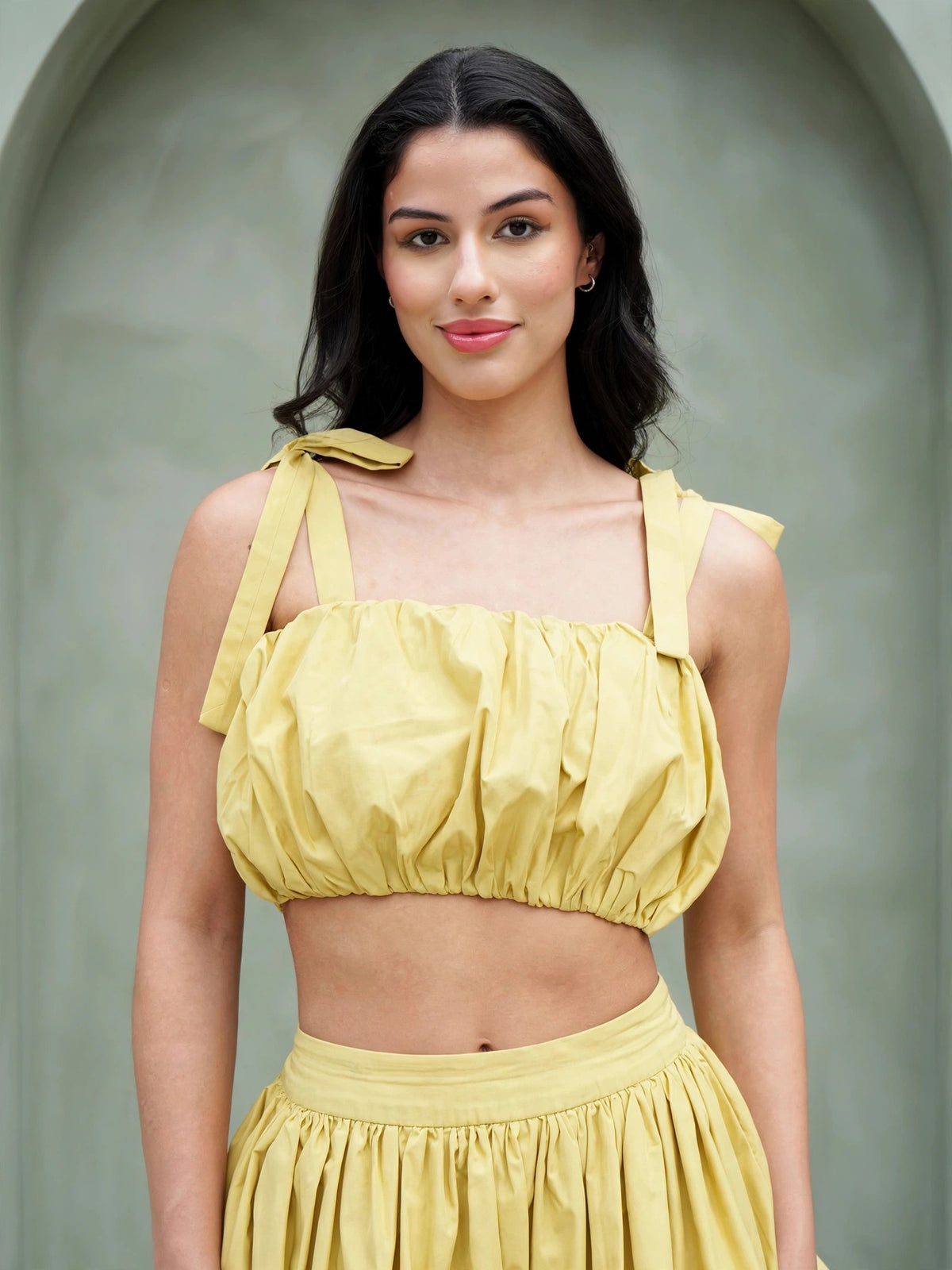 The Vogue Balloon Coord Set - Pastel Yellow