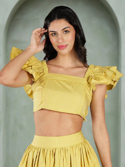 The Rhythm Coord Set - Pastel Yellow