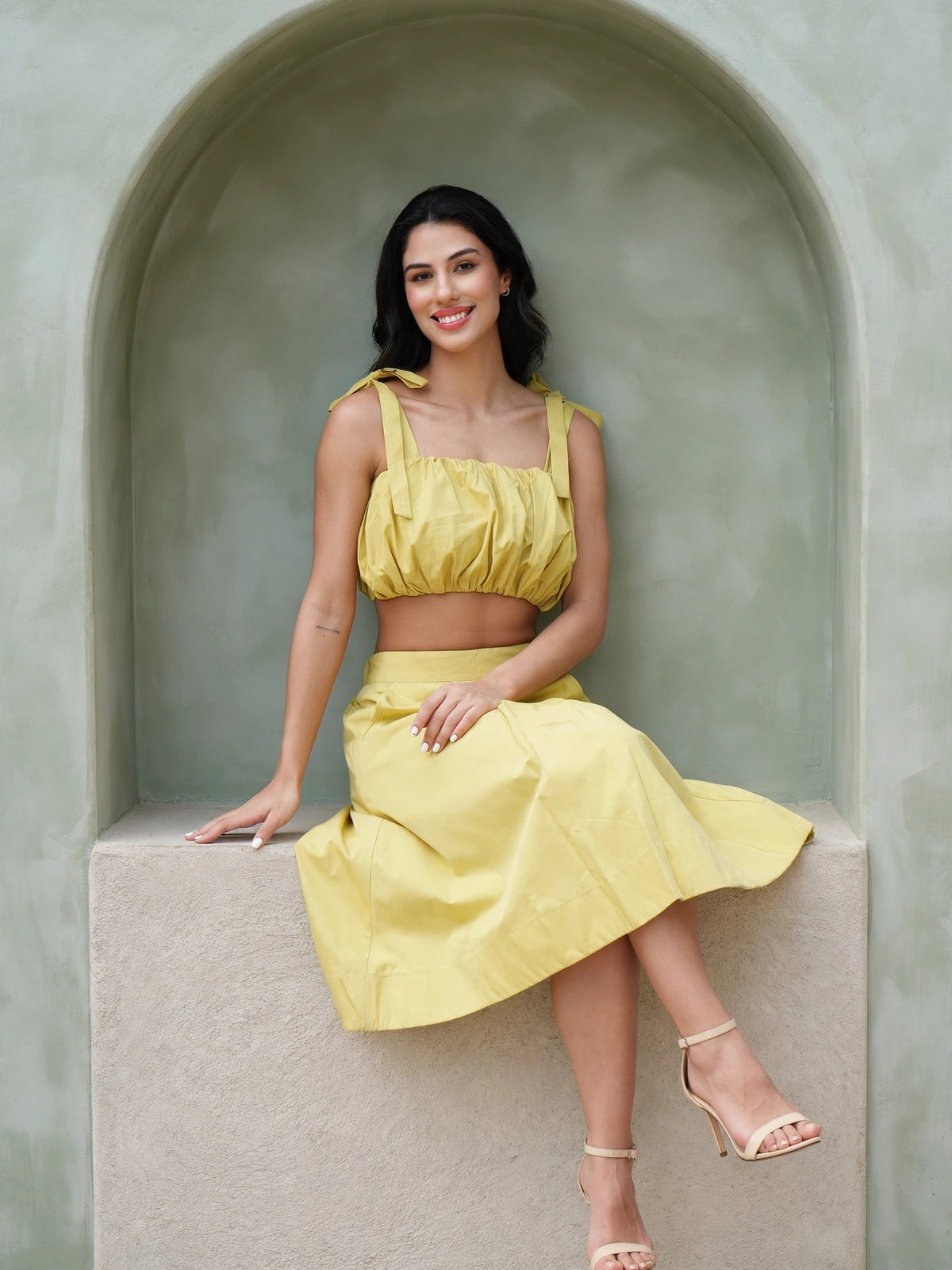 The Serene Coord Set - Pastel Yellow